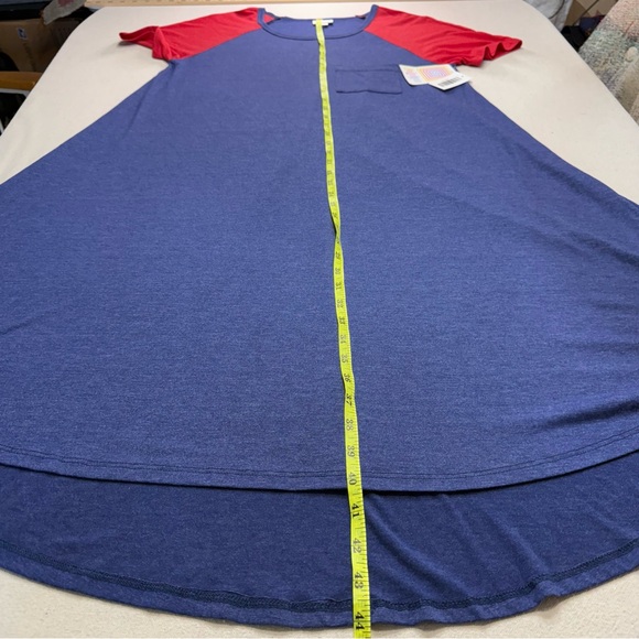 LuLaRoe - Carly - Red and Blue Dress - Size Medium - NWT - Picture 11 of 13